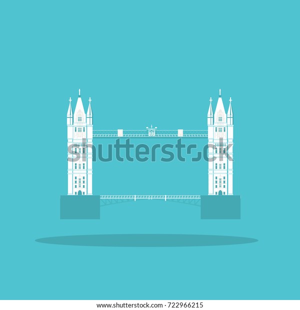 Tower Bridge Logo Cool Design Stock Illustration 722966215