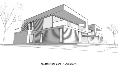 322,394 Modern house sketches Images, Stock Photos & Vectors | Shutterstock