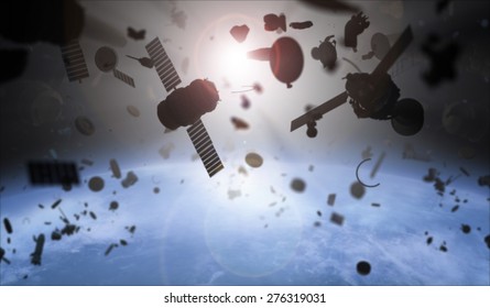 Toxic Garbage In The Space Over Earth