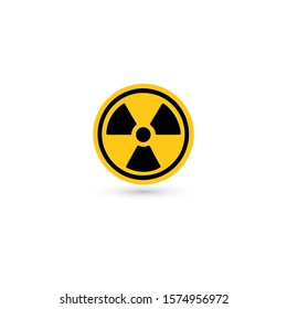 Toxic Icon. Radiation Pictogram. Biohazard Warning Symbol. Simple Isolated Chemical Logo.