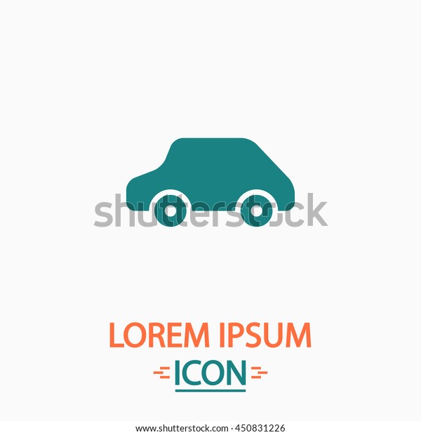 Toy Car logo template. Flat icon on white\
background. Simple\
illustration