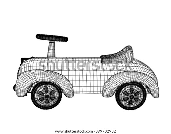 toy car\
model , model body structure, wireframe\
model