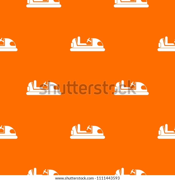 Toy car pattern repeat seamless in\
orange color for any design. geometric\
illustration