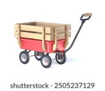 Toy mini wagon 3D rendering illustration isolated on white background