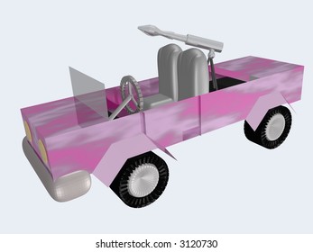 toy pink jeep