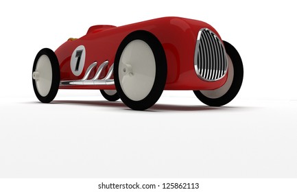 Toy Retro Race Car Stock Illustration 125862113