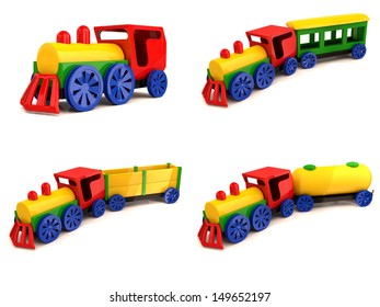 Toy Train . Set Of 3d Models