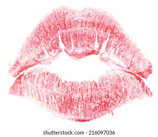 Trace Kiss Isolated On White Background Stock Illustration 216097036