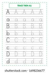 Trace Them All Game. Educational Exercises For Kids. Worksheets For Practicing Handwriting Skills Of Children. Useful Games For Preschool And Kindergarten. Preschool Curriculum, Printable Resources.