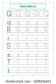 Trace Them All Game. Educational Exercises For Kids. Worksheets For Practicing Handwriting Skills Of Children. Useful Games For Preschool And Kindergarten. Preschool Curriculum, Printable Resources.