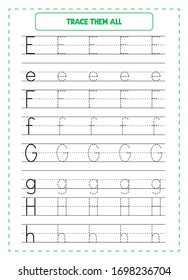 Trace Them All Game. Educational Exercises For Kids. Worksheets For Practicing Handwriting Skills Of Children. Useful Games For Preschool And Kindergarten. Preschool Curriculum, Printable Resources.