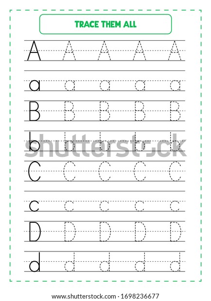 Trace Them All Game Educational Exercises Stock Illustration 1698236677