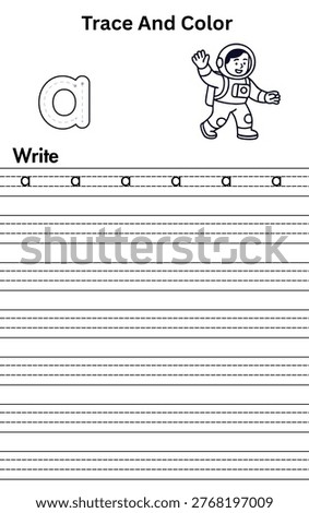 Trace and write letter a