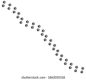 Track Cat Dog Tracks Footprint Design Stock Illustration 1862035318 ...