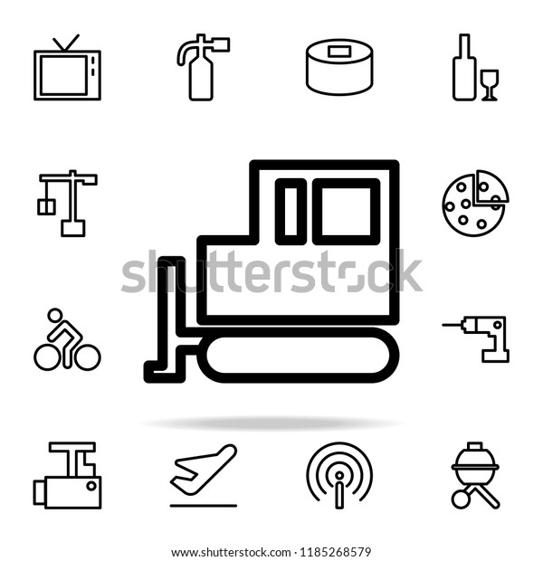 tractor crawler icon. web icons universal set\
for web and mobile on white\
background