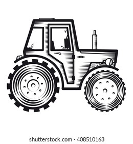 Tractor Engraving Style Stock Illustration 408510163 | Shutterstock