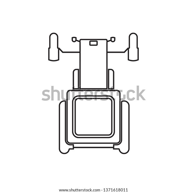 tractor icon. Element of\
Transport view from above for mobile concept and web apps icon.\
Outline, thin line icon for website design and development, app\
development