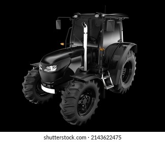 Tractor  isolated on background. 3d rendering - illustration