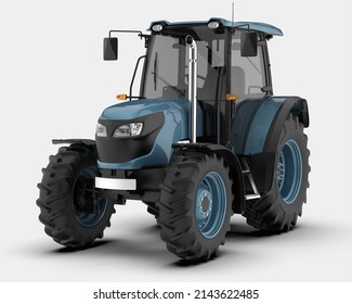 Tractor  Isolated On Background. 3d Rendering - Illustration