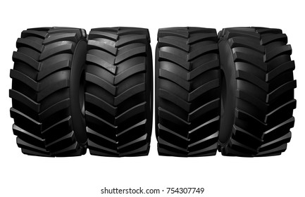 Tractor Tire. 3D Render