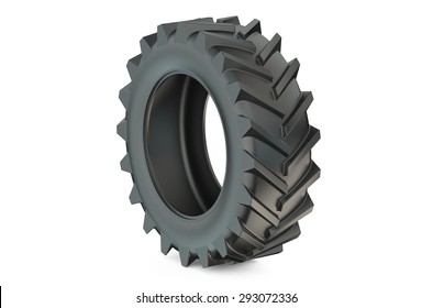 Tractor Tyre Isolated On White Background