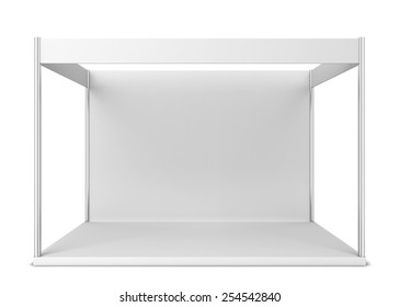 Trade Show Booth. 3d Illustration Isolated On White Background 