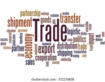 Trade Word Cloud Concept On White Stock Illustration 372276838 ...