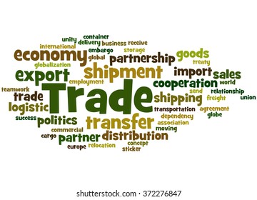 Trade Word Cloud Concept On White Stock Illustration 372276847 ...