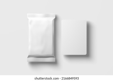 Trading Card Packaging 3D Rendering White Blank Mockup