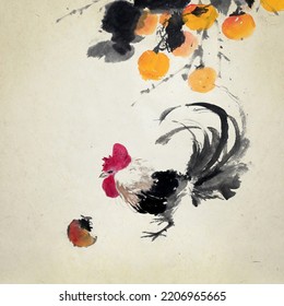 The Traditional Ancient Chinese Hand - Painted Chicken, Rooster
Meaning: Gentleman, Brave Man, Trustworthy Man