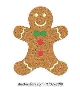 Traditional Christmas Gingerbread Man Stock Illustration 373298398 ...