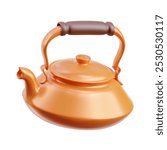 Traditional Dutch Teapot 3D Rendering