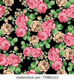 Traditional Flower Pattern Stock Illustration 770801113