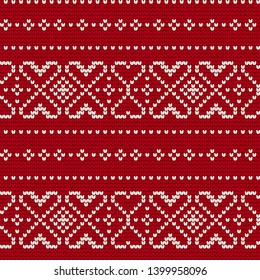 Traditional Knitting Pattern Ugly Sweater Vector Stock Illustration ...