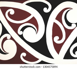 kowhaiwhai patterns clipart black