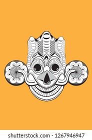 Traditional Sri Lankan Dancing Mask.