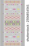 Traditional Ulos Batak pattern, design, decoration, wallpaper, ornament with various colors.