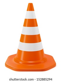 Traffic Cone Isolated On White