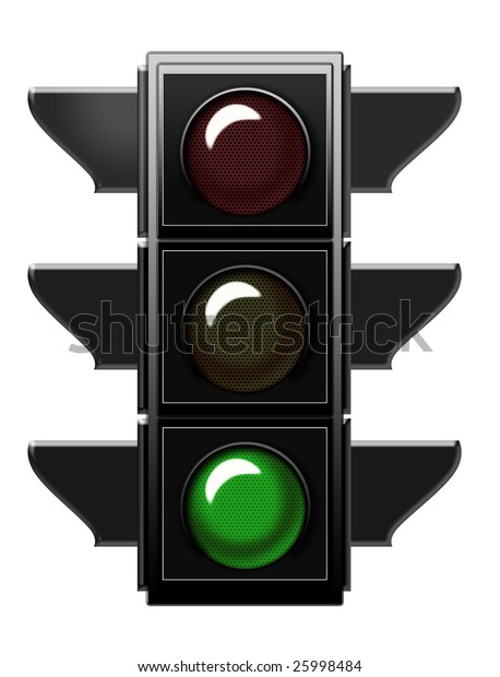 Traffic light with green\
light