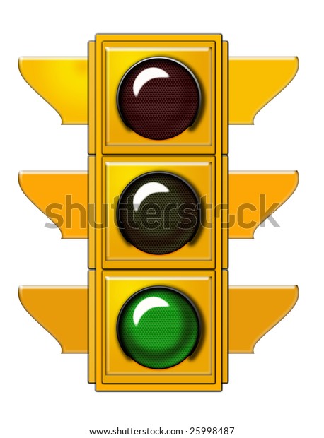 Traffic light with green\
light