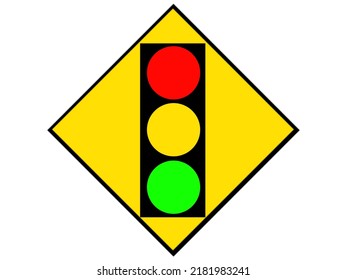 Traffic Light Illustration Symbol As A Traffic Order Sign For The Cover Poster