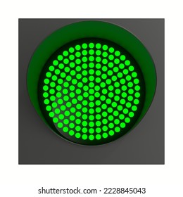 traffic light on white background. Isolated 3D illustration