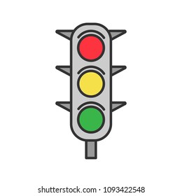 Traffic Lights Color Icon Traffic Semaphore Stock Illustration 