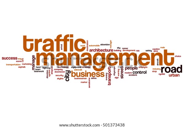 Traffic management word\
cloud concept