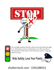 Traffic Rules Stick Characters Which Future Stock Illustration ...