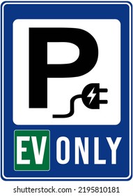 Traffic Sign That Says Parking Ev Stock Illustration 2195810181 