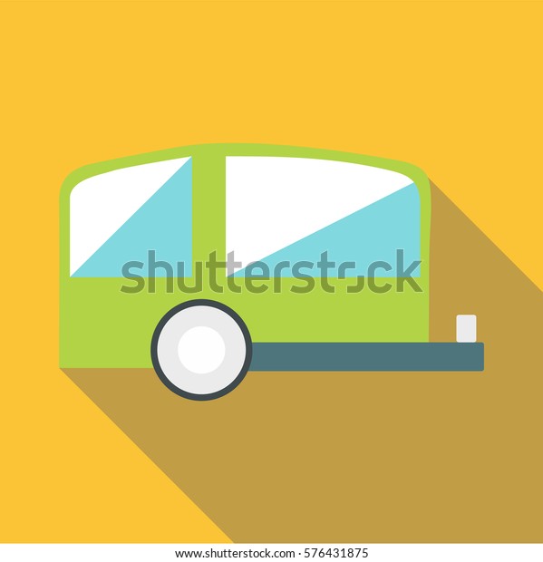Trailer\
icon. Flat illustration of trailer  icon for\
web