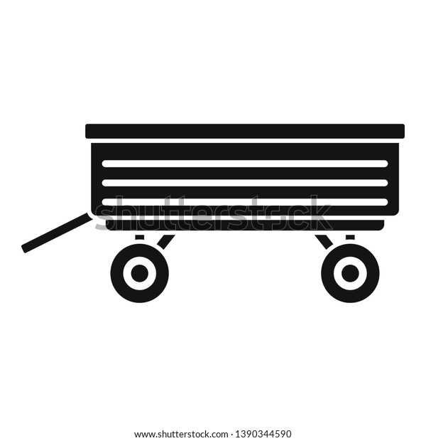 Trailer icon. Simple illustration of\
trailer icon for web design isolated on white\
background