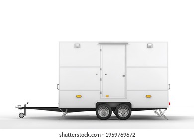 Trailer Wagon Mockup. 3D Rendering.