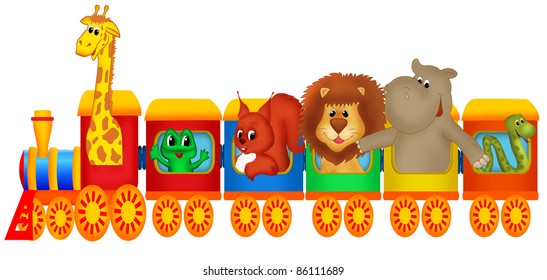 Train Animals Stock Illustration 86111689 | Shutterstock